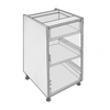 DuraCab™, 300-1000mm Drawer Pack E Base Unit, 1 x STD, 2 x PAN Soft Close Drawers, Flat Pack, Platinum White