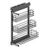 3 Tiered Basket Pull-Out, 255-205-155mm, Soft Close, To Suit 300mm Cabinet, 2 Colour Options