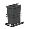 Independent Individual Waste Bin, Base Mounted, Soft Close, 35 Litre Capacity, 2 Colour Options