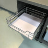 Solid Base Wire Basket, To Suit 300-600mm Cabinet, Polished Chrome, Soft Close