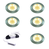 Stella Recessed LED Light, Chrome -Brushed Surround, Under Cabinet 1-6 Light Kit