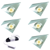 Stella Triangle LED Light, Natural - Warm White, Brushed Nickel Surround, Under Cabinet 1-6 Light Kit