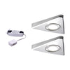 Nebbia Slimline Triangle Diffused LED Light, Natural White, Brushed Nickel, Under Cabinet 1-6 Light Kit