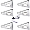 Nebbia Slimline Triangle Diffused LED Light, Natural White, Brushed Nickel, Under Cabinet 1-6 Light Kit