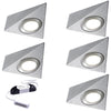 Nebbia Triangle Diffused LED Light, Natural White, Brushed Nickel, Under Cabinet 1-6 Light Kit