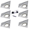 Nebbia Triangle Diffused LED Light, Natural White, Brushed Nickel, Under Cabinet 1-6 Light Kit