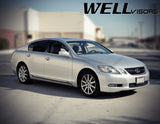Taped-on window deflectors For Lexus GS300 GS350 GS430 GS450h GS460 06-11 With Chrome Trim