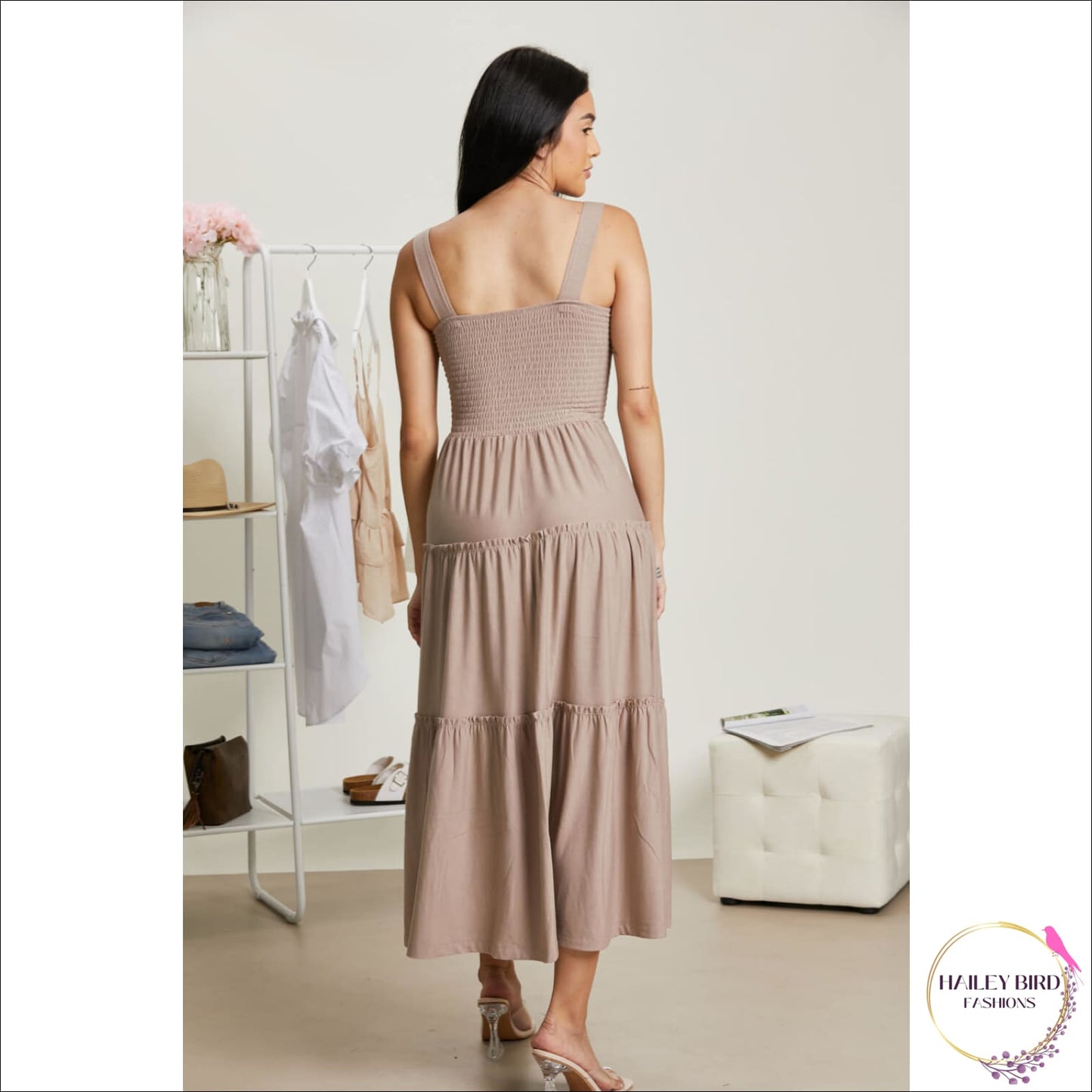 HAILEYBIRDFASHION.COM - Zenana Sweet Charisma Full Size Smocked Maxi Dress