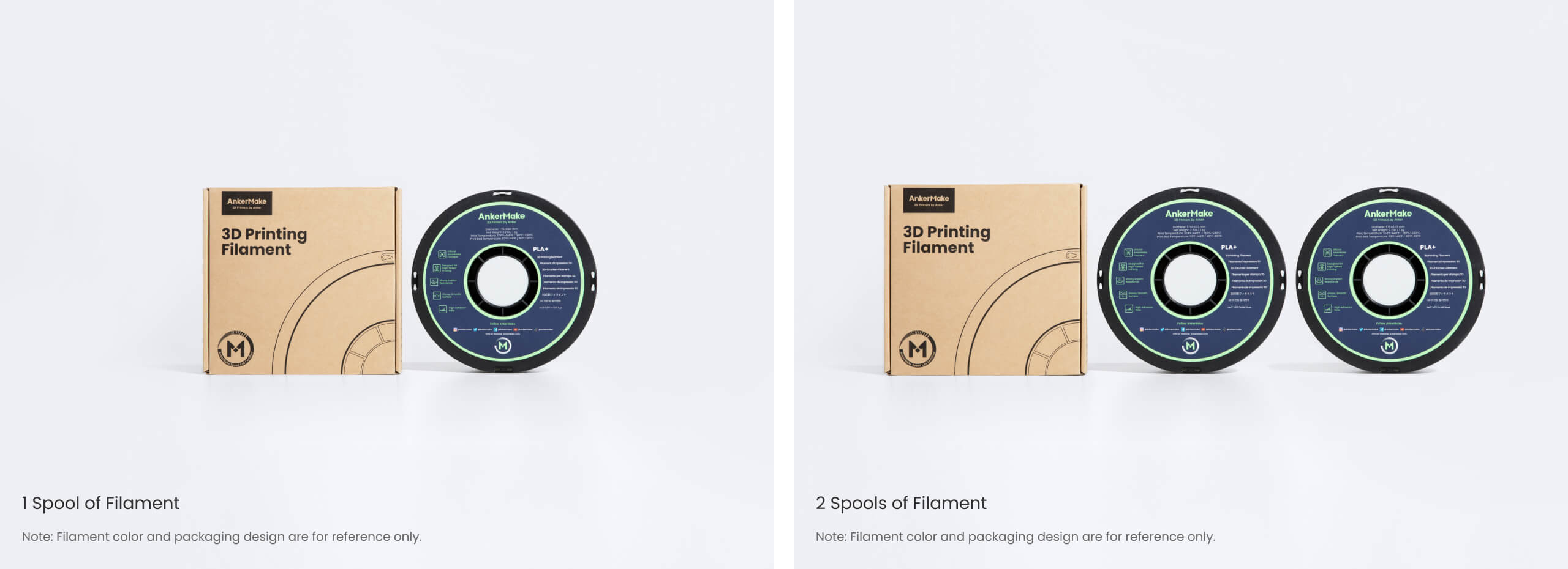 AnkerMake 1.75 mm PLA Filament 2 lbs for M5 (2-pack) V6110131 - Best Buy