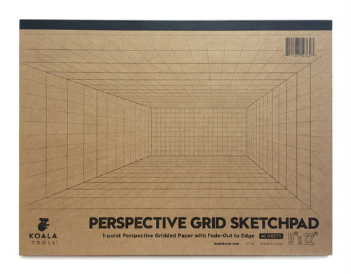 1-point Perspective ROOM GRID Sketchpad (11 x 17) – Koala Tools