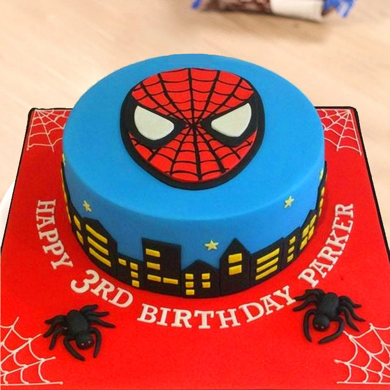 Fully Fondant Spiderman Cake – Oven time