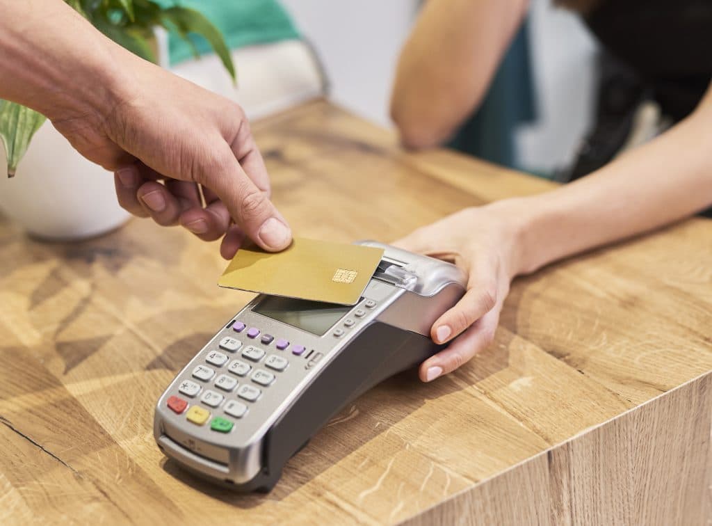 paying by credit card contactless