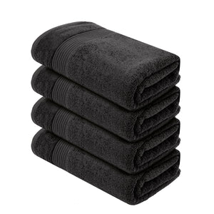 Oasis Black Set Of 4 Cotton Towels – Adam Home