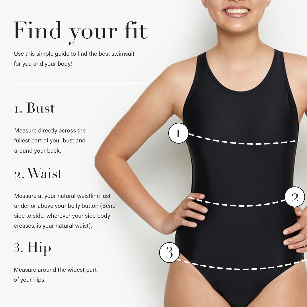 how to measure waist for bathing suit