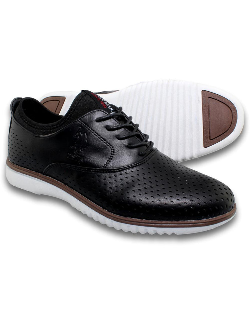 Zapatos Para Caballero Estilo 0009Po7 Marca Acabado Color Negro