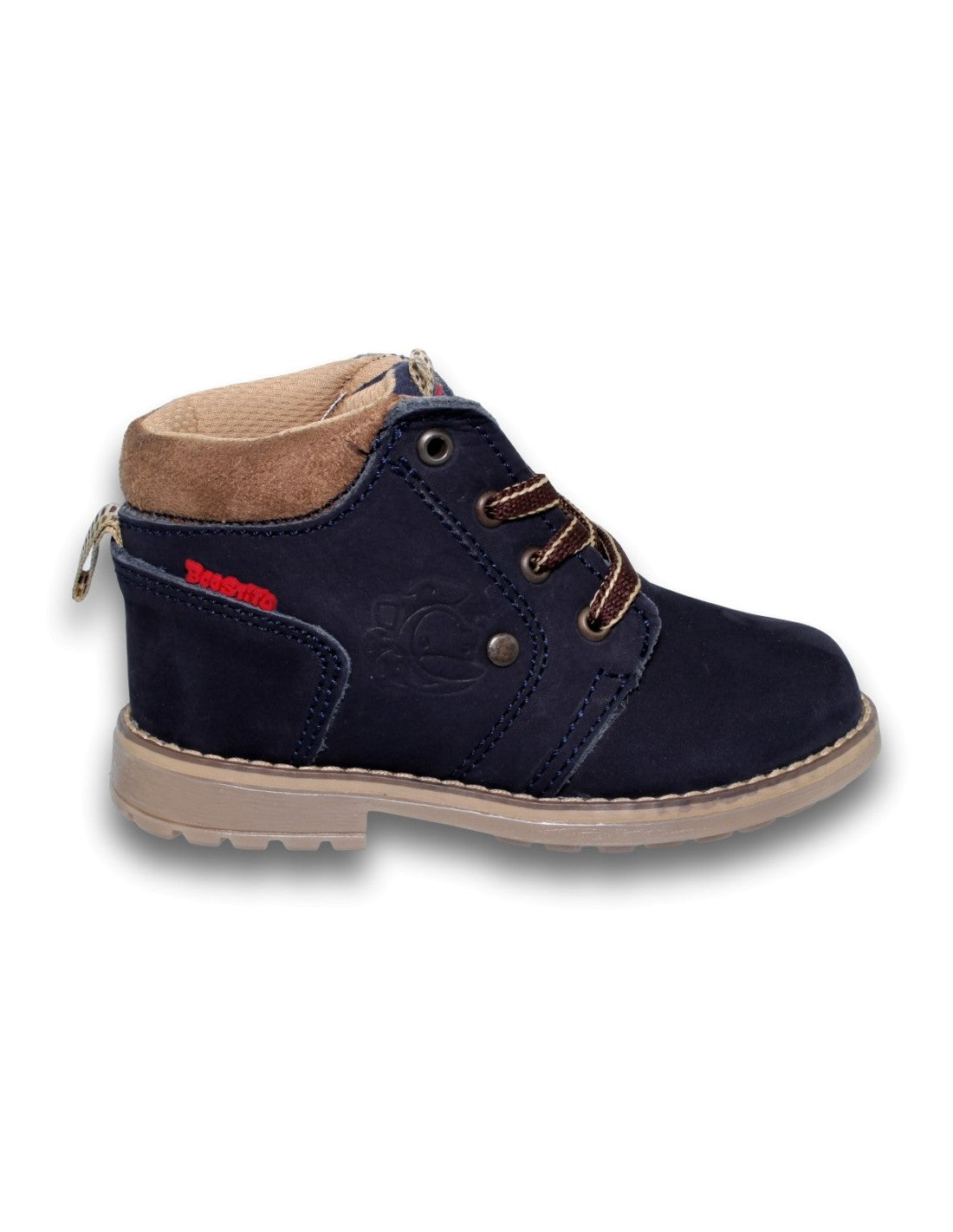 Botas Casuales Para Niño Estilo 0938Bo21 Marca Boostito Acabado Atanado  Color Avellana