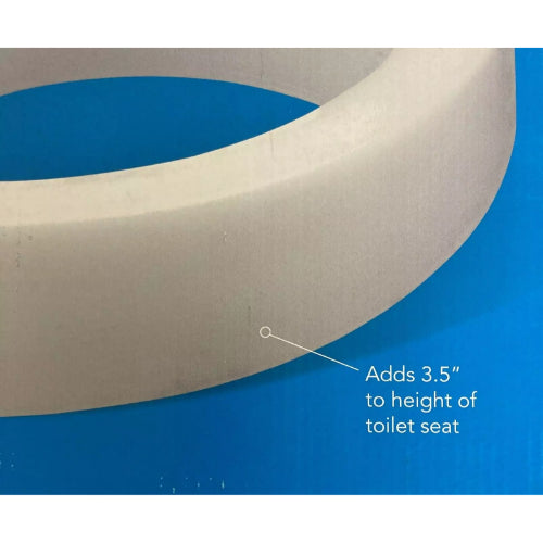 Carex Elongated Raised Toilet Seat, White