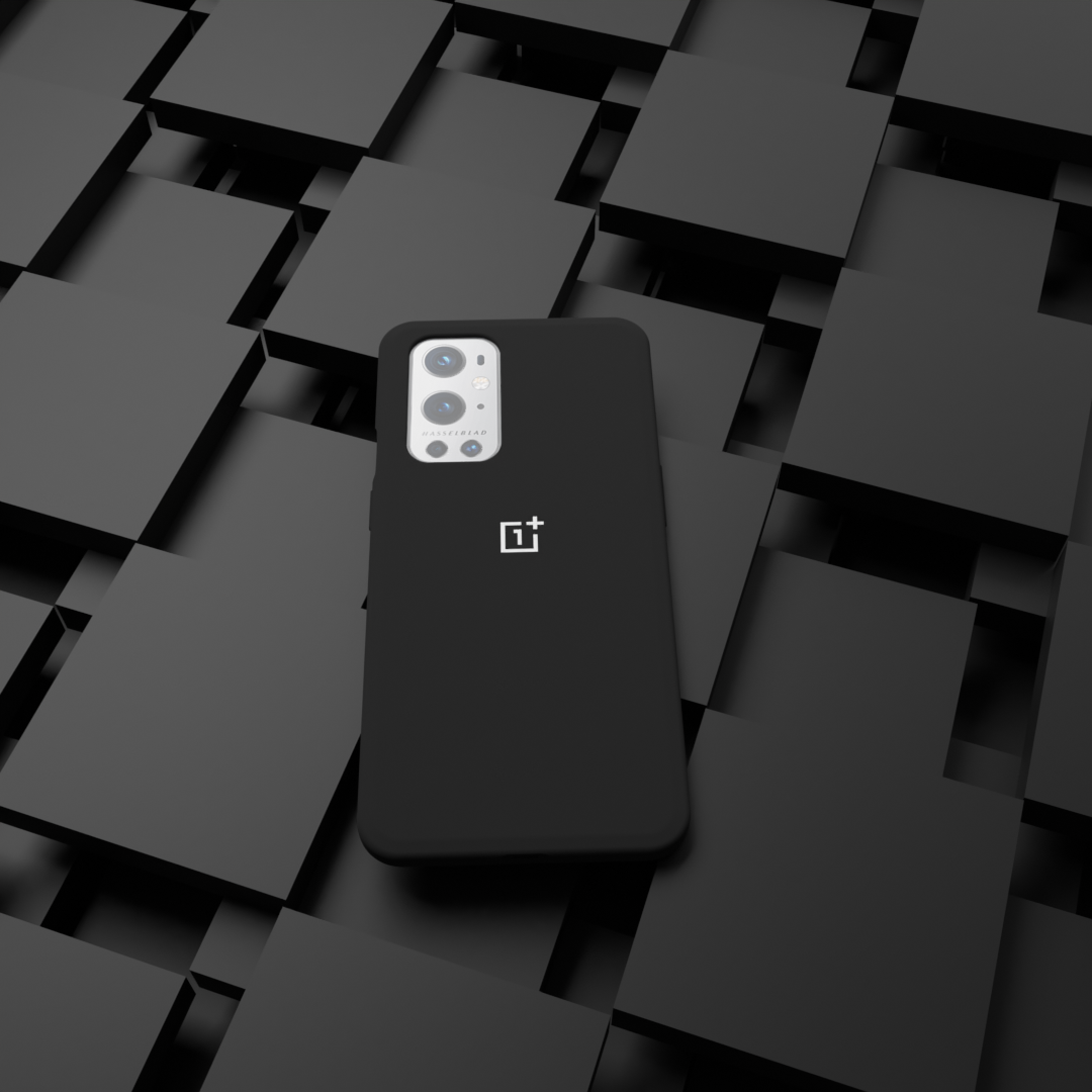 OnePlus 9R Silicone Cover Original Logo Back Case - Black
