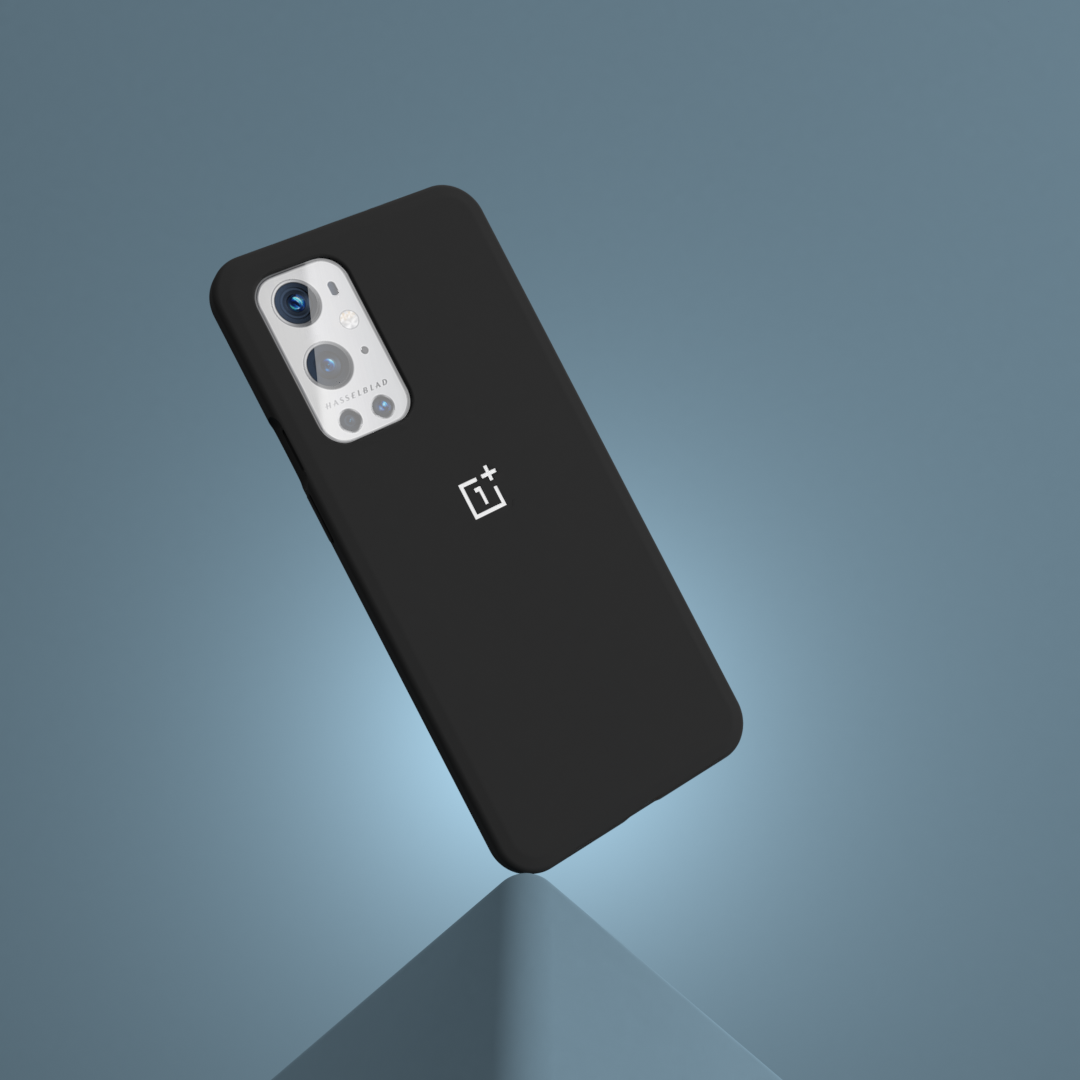 OnePlus 9R Silicone Cover Original Logo Back Case - Black