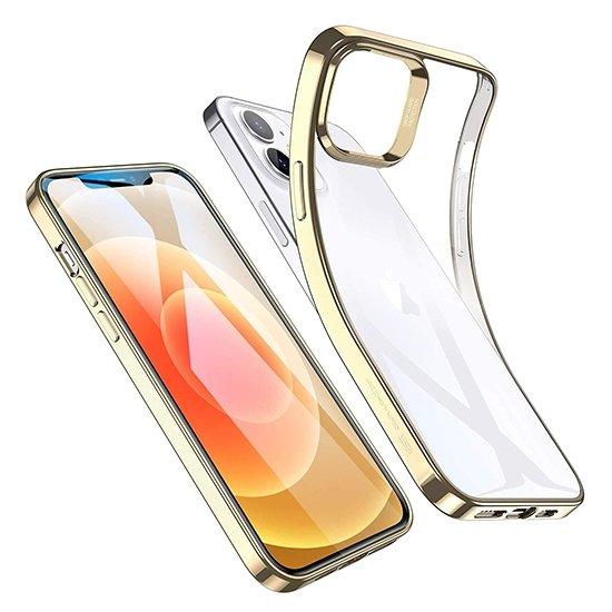 Iphone 13 Pro Max Transparent Clear Camera Protection Case Golden Branded Cover