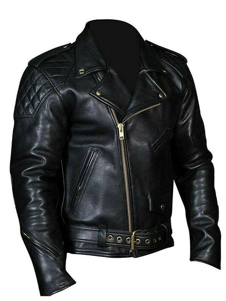 Biker's Black Leather Jacket Gay BLUF – LeatherGear