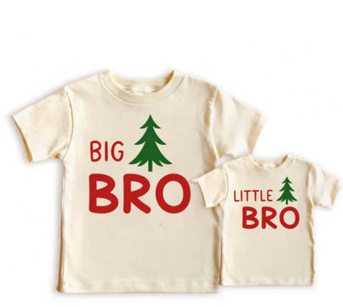 Big Bro Lil Bro Matching Sibling Christmas Shirt