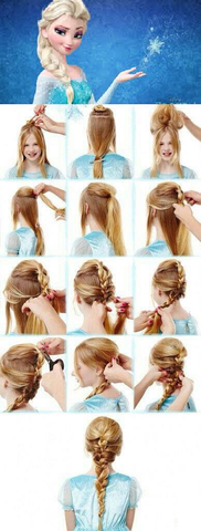 tuto coiffure Elsa Reine des Neiges