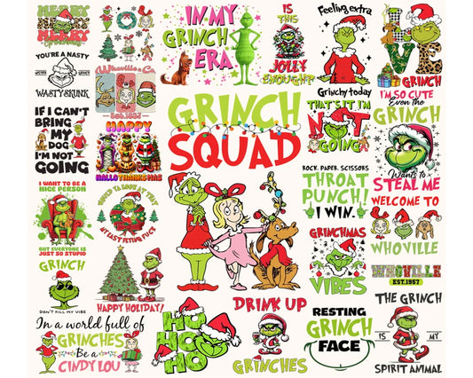 Mean Green Guy Christmas Stanley Tumbler Inspired PNG, Grinch PNG, Bun –  Drabundlesvg