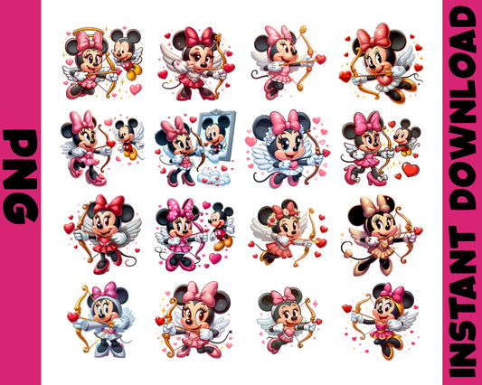 Disney Valentine Valentine's Day Mickey Ears - Digital Download Sublimation  Design, PNG Files