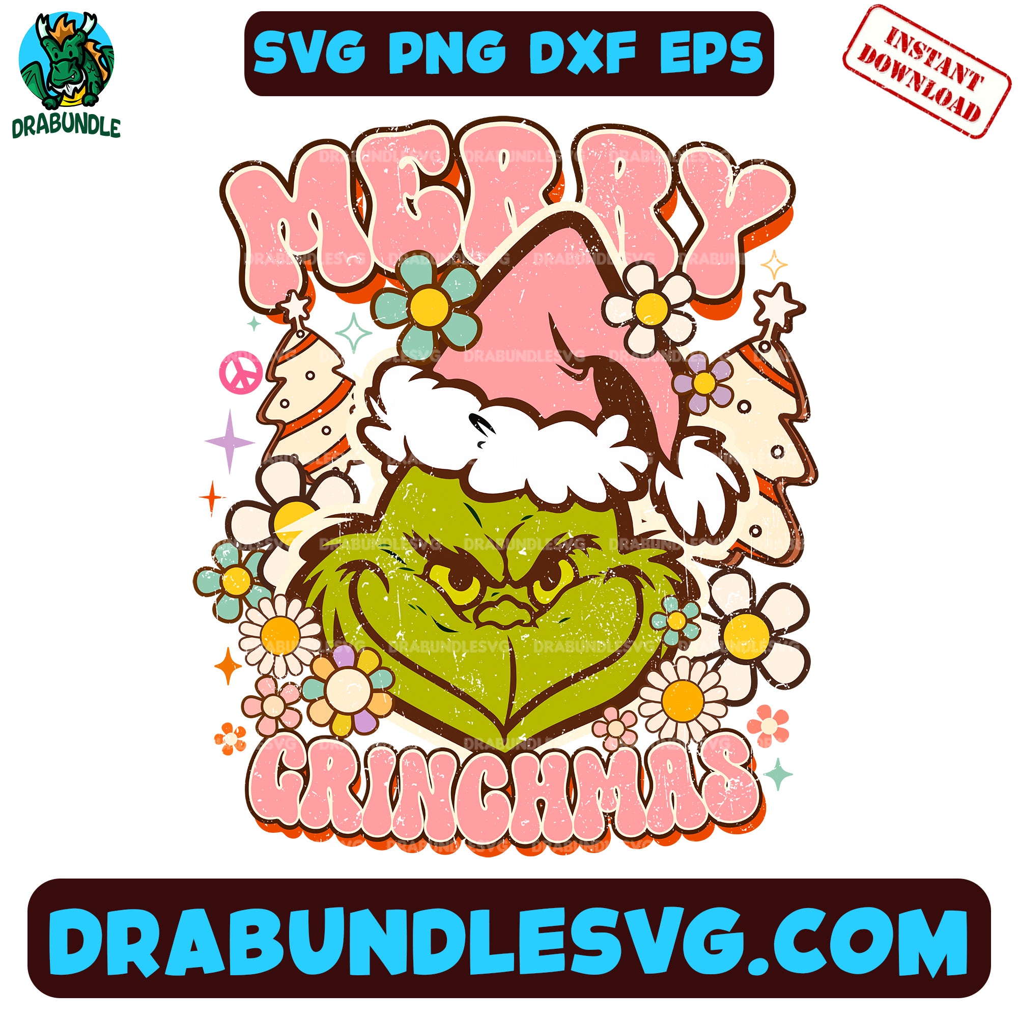 Retro Merry Grnchmas PNG, Funny Christmas png, Retro Christmas PNG, Pink Christmas Sublimation Design, Groovy Png sublimation, Holiday