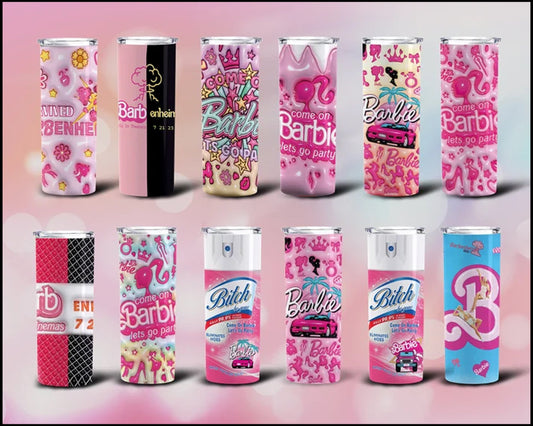 3D Inflated Tumbler Wrap PNG Files Puffy Designs Come Barb on 
