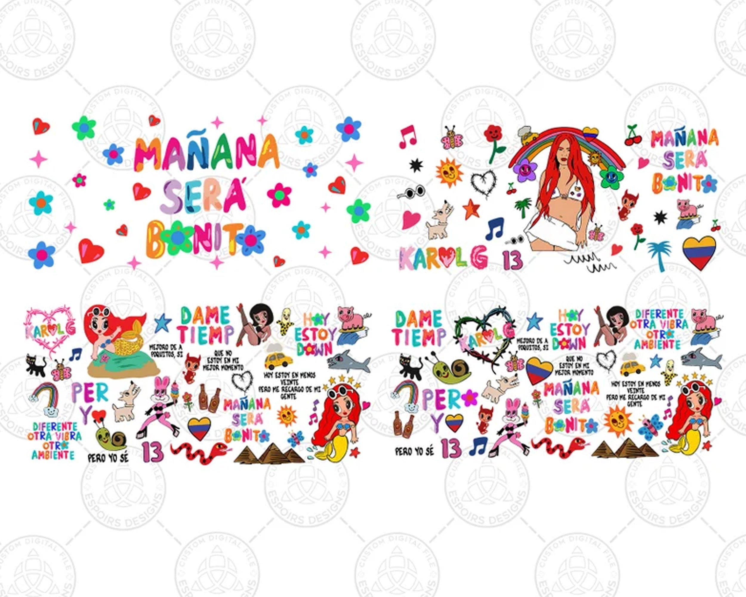 Mañana será bonito Karol G new album Sticker for Sale by Carvidesigns   Redbubble