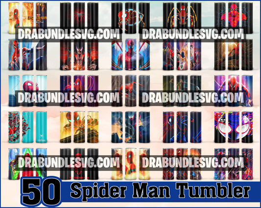 3D Marvel Spiderman custom made 20 oz skinny Stainless steel tumbler P0132