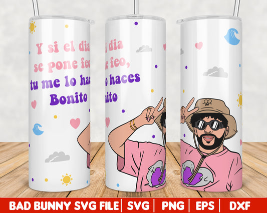 Bad Bunny Pretty Colors Pastels Stainless Steel Skinny Tumblers Hot or Cold