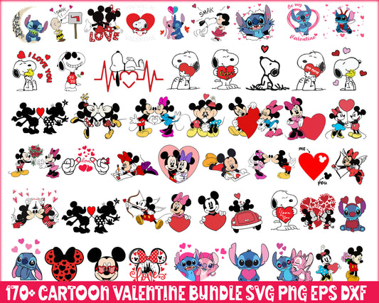 Buy Valentine's Day Stitch DXF, SVG, PNG Files Lilo & Stitch Stitch  Valentine's Couple Bundle Online in India 