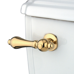 Restoration Front Mount Toilet Tank Lever in Polished Brass