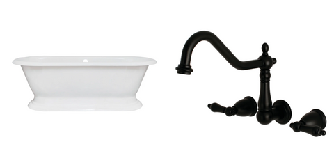 Pedestal Tub & Wall Mount Roman Tub Faucet