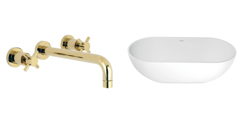 Freestanding Tub & Roman Tub Faucet with Hand Shower