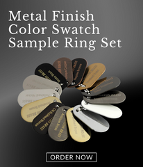 metal finish color swatch sample ring set