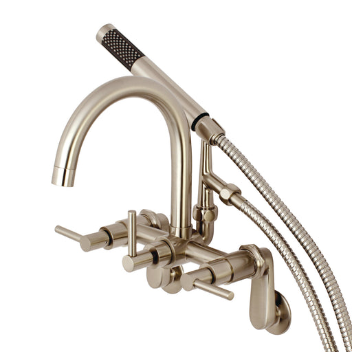 Kingston Brass AET100-1 Polished Chrome Aqua Vintage Wall Mount Clawfoot  Tub Faucet Body Only - Less Handles and Hand Shower Cradle 