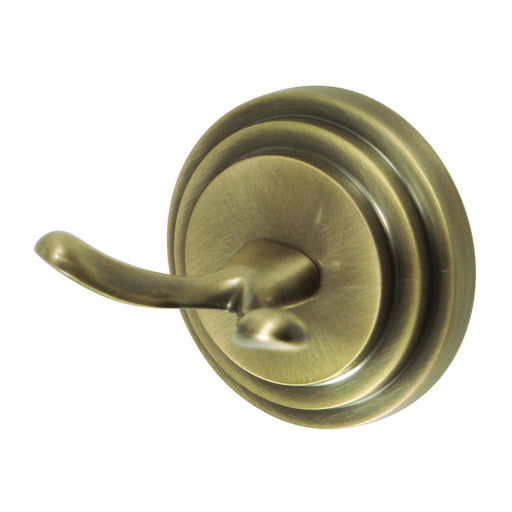 Valsan Kingston Collective Double Prong Robe Hook - Unlacquered Brass