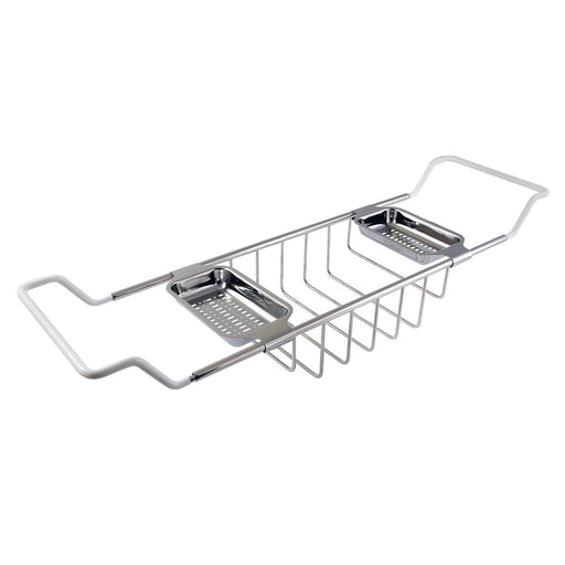 Nottingham Brass Tub Caddy with Reading Rack - Brushed Nickel Plated | Signature Hardware