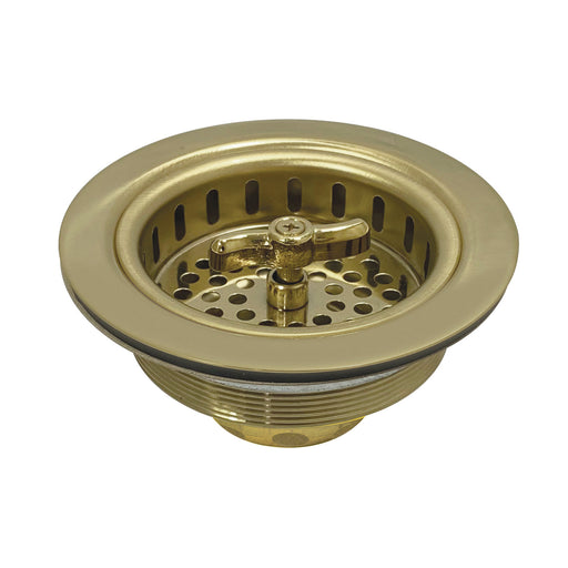 Signature Hardware 142974 3-1/2 Brass Kitchen Garbage Disposal Flange and Stopper Finish: Stainless Steel