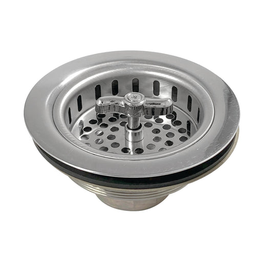 3-1/2 in. Twist Tight Kitchen Sink Strainer Assembly in Stainless