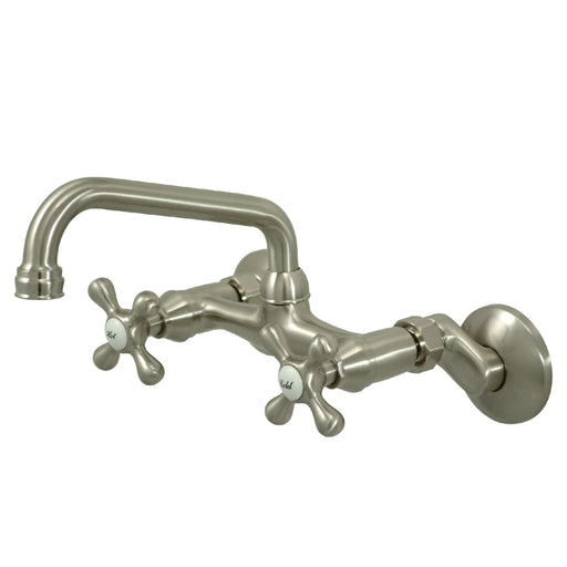 Kingston Brass Satin Nickel 2 Handle Deck Mount Kitchen Faucet KS1148P 