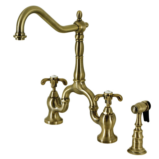 Kingston Brass French Country KS1275TXBS Two-Handle 4-Hole Deck