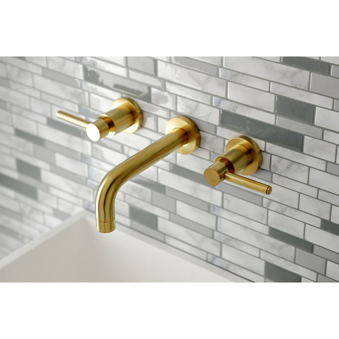 Concord KS8127DL Two-Handle 3-Hole Wall Mount Bathroom Faucet, Brushed ...