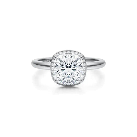 Cushion cut lab grown diamond engagement ring by Michael Gabriels