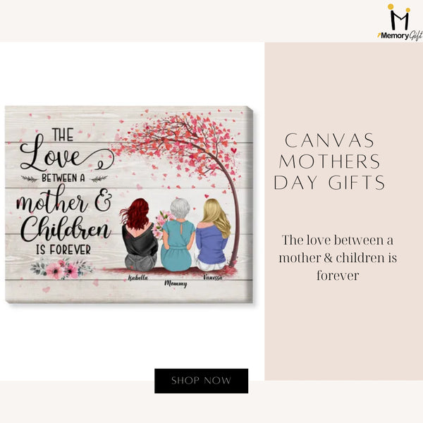 Mom Daughter Collage Canvas, Mother's Day Gift Ideas From Daughter