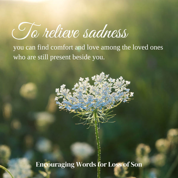 loss of a son message picture, words for son death